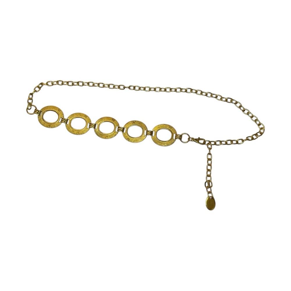 Gold Tone Circle Belt Adjustable Chain